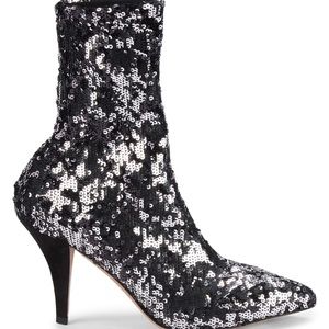 Authentic Valentino Garavani Sequin Sock Booties